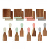 Livoo Set di 8 spatole + 8 taglieri in legno - MEN427