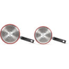 Set di 2 pentole - LIVOO - MEP154R - Antiaderente senza PFOA né PFOS - Manico in silicone - Tutti i piani cottura, inclusa induzione
