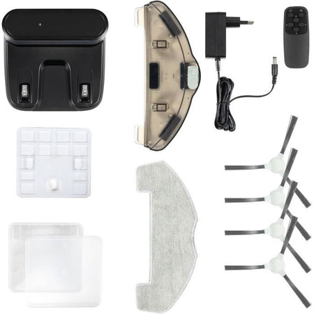 Robot aspirapolvere connesso - LIVOO - DOH145 WASH'UP - 1000 Pa - 70 min - 2 serbatoi - Nero