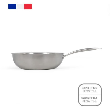 Wok in acciaio inox - LIVOO - MEP162 - 28 cm - Acciaio inox - Tutti i piani cottura, compresi induzione e forno - Prodotto in Francia
