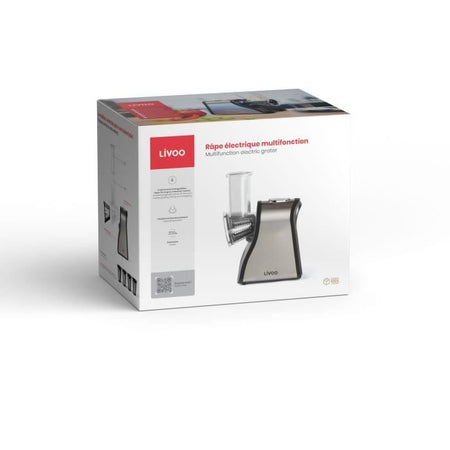 LIVOO DOP192 Grattugia elettrica multifunzione - Nera e grigia