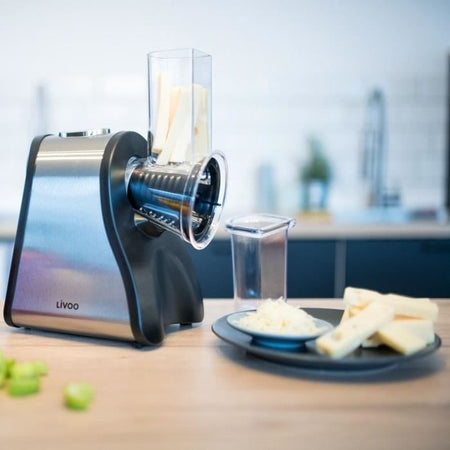 LIVOO DOP192 Grattugia elettrica multifunzione - Nera e grigia