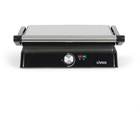 Griglia per carne e panini - LIVOO - DOC223 - 2200W - 2 piastre - Antiaderente - Superficie di cottura 29 x 23 cm - Spie luminose