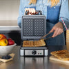 Piastra per waffle con termostato regolabile - LIVOO - DOP206 - 1200W - 2 waffle - Antiaderente - Superficie 14,5 x 17,5 cm - Spie luminose