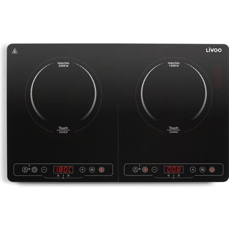LIVOO DOC236 Doppio piano cottura a induzione - 22cm - da 60  a 240  - Nero