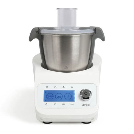 LIVOO DOP219W - Robot multifunzione Super Cooker - 12 velocità - da 125 a 5000 giri/min - Ciotola in acciaio inox 3,5L - 1000W - Bianco