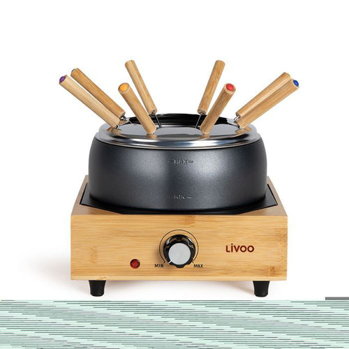 Set per fonduta elettrico - LIVOO - DOC287 - 800W - 2L - 8 persone - Termostato regolabile - Pentola antiaderente senza PFAS