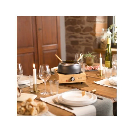 Set per fonduta elettrico - LIVOO - DOC287 - 800W - 2L - 8 persone - Termostato regolabile - Pentola antiaderente senza PFAS