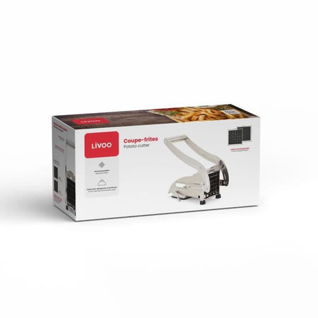 Tagliapatate - LIVOO - MEN410 - Acciaio inossidabile - 2 griglie - Piedini antiscivolo e ventosa - Griglie lavabili in lavastoviglie