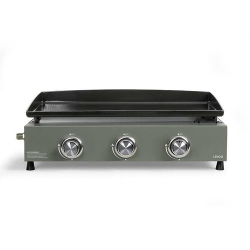 Piastra a gas - LIVOO - DOC324 - 3 fuochi - Verde / Nero
