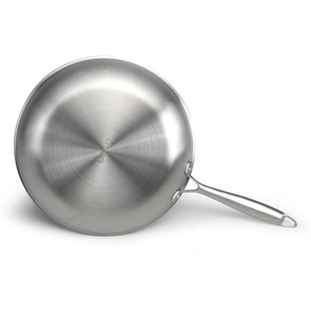 Brigade - Padella in acciaio inox 28 cm - LIVOO - MEP159 - Triplo strato in acciaio inox - Adatta a tutti i piani cottura, anche a induzione - Prodotto in Francia