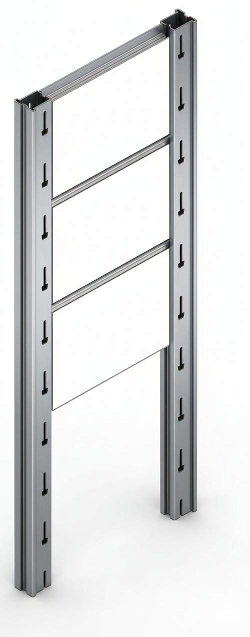 Tamponatura laterale in lamiera VERNICIATA dogata per scaffalatura (PxH) cm. 30x150h