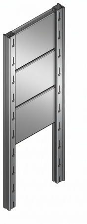 Tamponatura laterale in lamiera VERNICIATA dogata per scaffalatura (PxH) cm. 50x150h