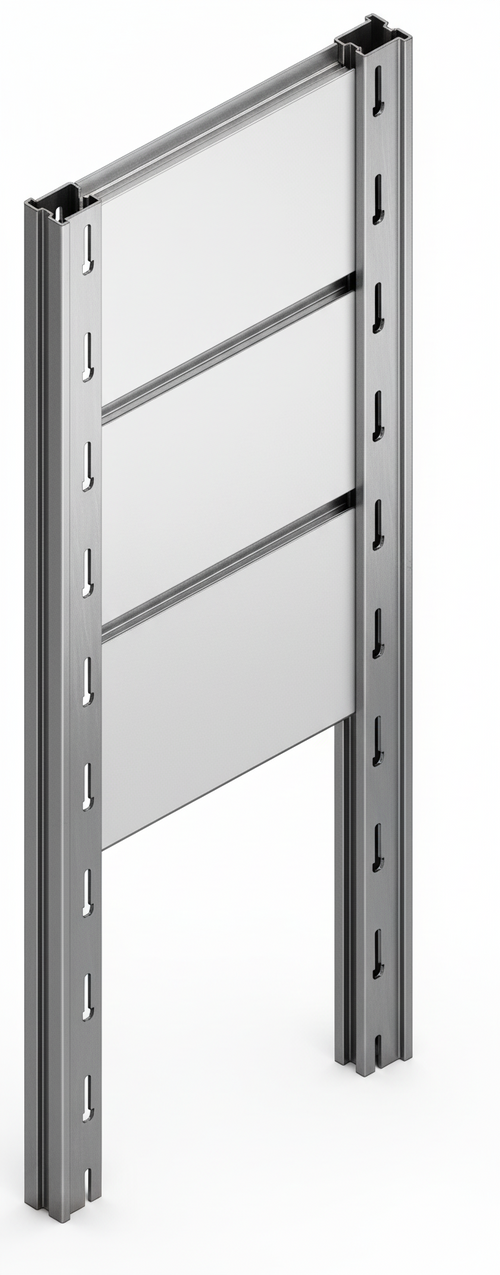 Tamponatura laterale in lamiera VERNICIATA dogata per scaffalatura (PxH) cm. 70x150h