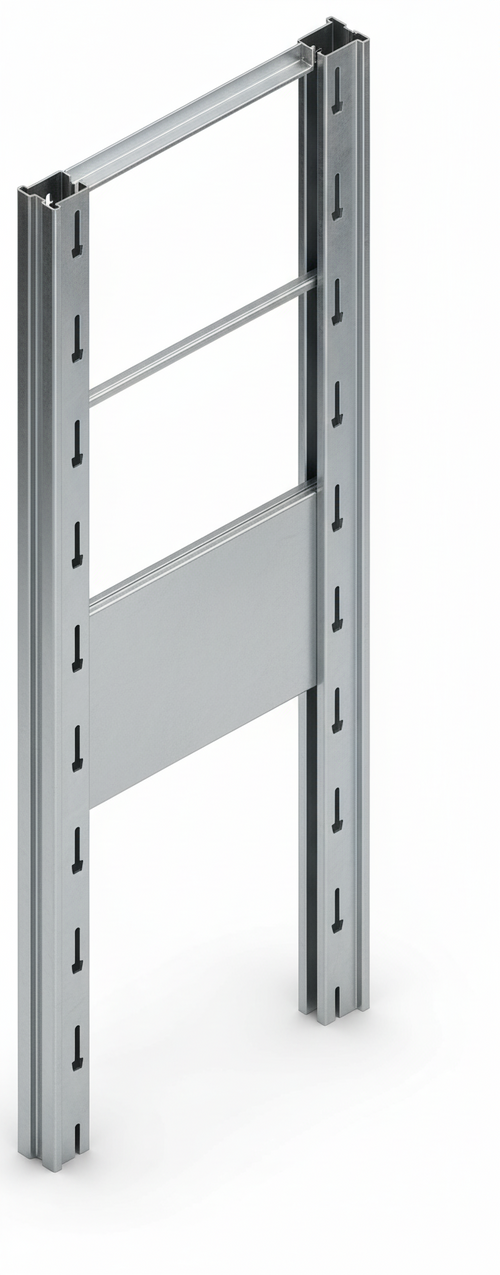 Tamponatura laterale in lamiera VERNICIATA dogata per scaffalatura (PxH) cm. 80x150h