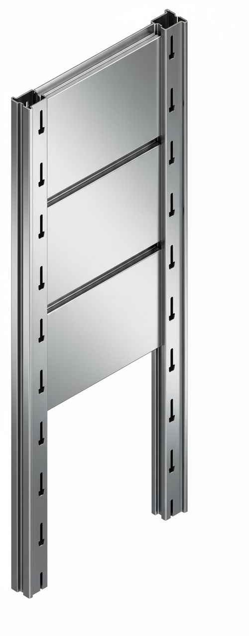 Tamponatura laterale in lamiera VERNICIATA dogata per scaffalatura (PxH) cm. 30x180h