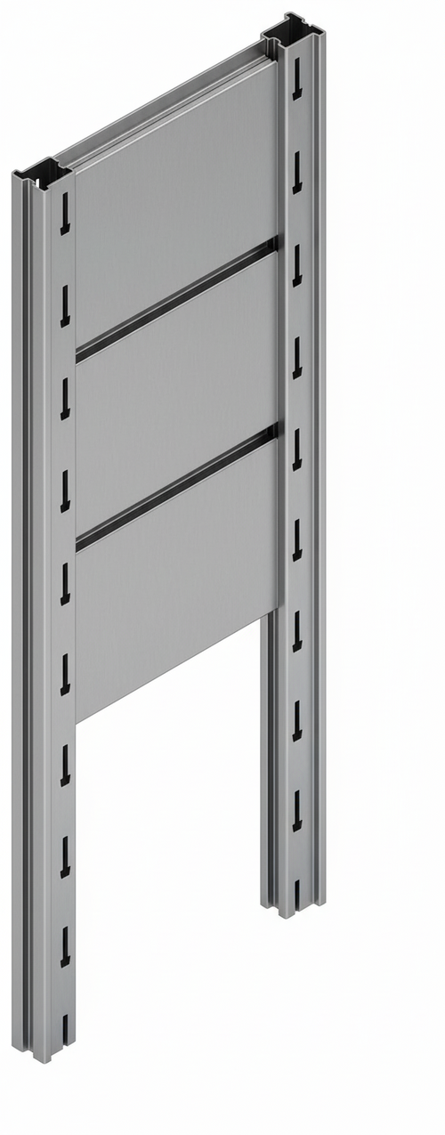 Tamponatura laterale in lamiera VERNICIATA dogata per scaffalatura (PxH) cm. 40x180h