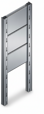 Tamponatura laterale in lamiera VERNICIATA dogata per scaffalatura (PxH) cm. 50x180h