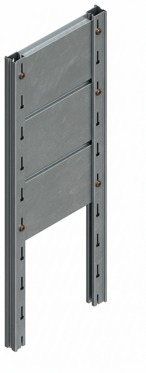 Tamponatura laterale in lamiera VERNICIATA dogata per scaffalatura (PxH) cm. 60x180h