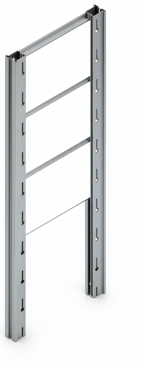 Tamponatura laterale in lamiera VERNICIATA dogata per scaffalatura (PxH) cm. 70x180h