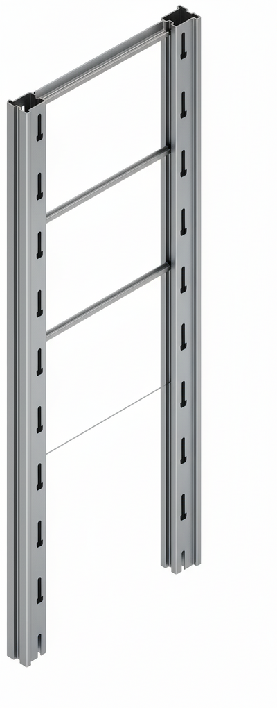 Tamponatura laterale in lamiera VERNICIATA dogata per scaffalatura (PxH) cm. 80x180h