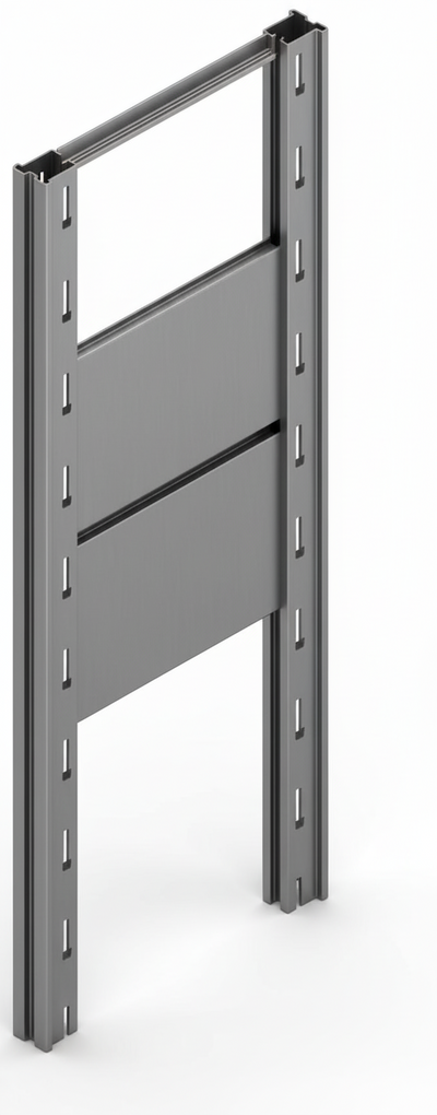 Tamponatura laterale in lamiera VERNICIATA dogata per scaffalatura (PxH) cm. 30x200h