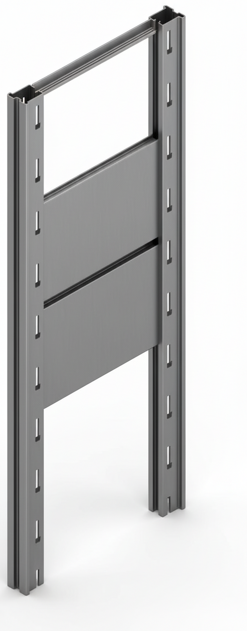 Tamponatura laterale in lamiera VERNICIATA dogata per scaffalatura (PxH) cm. 30x200h