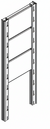 Tamponatura laterale in lamiera VERNICIATA dogata per scaffalatura (PxH) cm. 40x200h