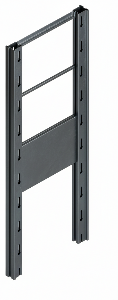 Tamponatura laterale in lamiera VERNICIATA dogata per scaffalatura (PxH) cm. 50x200h