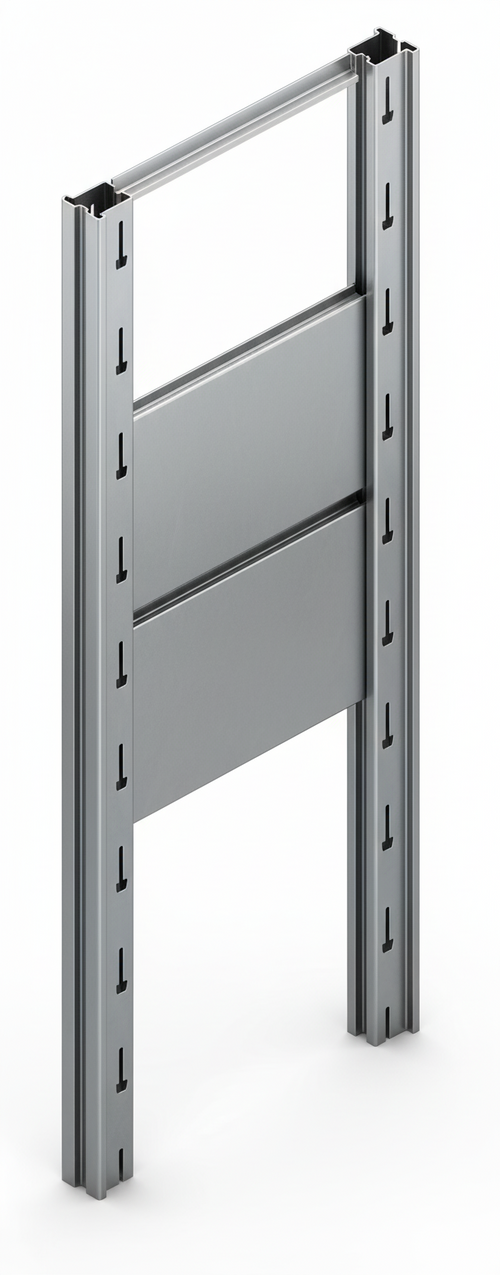 Tamponatura laterale in lamiera VERNICIATA dogata per scaffalatura (PxH) cm. 60x200h