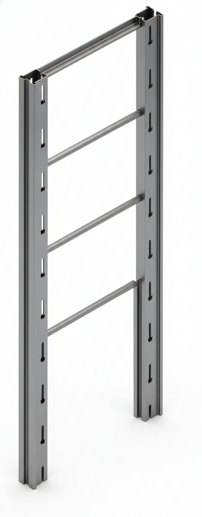 Tamponatura laterale in lamiera VERNICIATA dogata per scaffalatura (PxH) cm. 80x200h