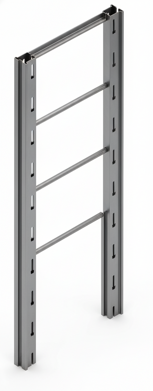 Tamponatura laterale in lamiera VERNICIATA dogata per scaffalatura (PxH) cm. 80x200h