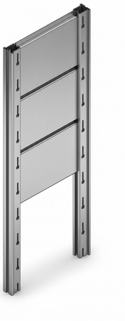 Tamponatura laterale in lamiera VERNICIATA dogata per scaffalatura (PxH) cm. 30x250h