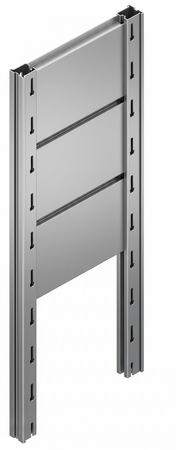 Tamponatura laterale in lamiera VERNICIATA dogata per scaffalatura (PxH) cm. 50x250h