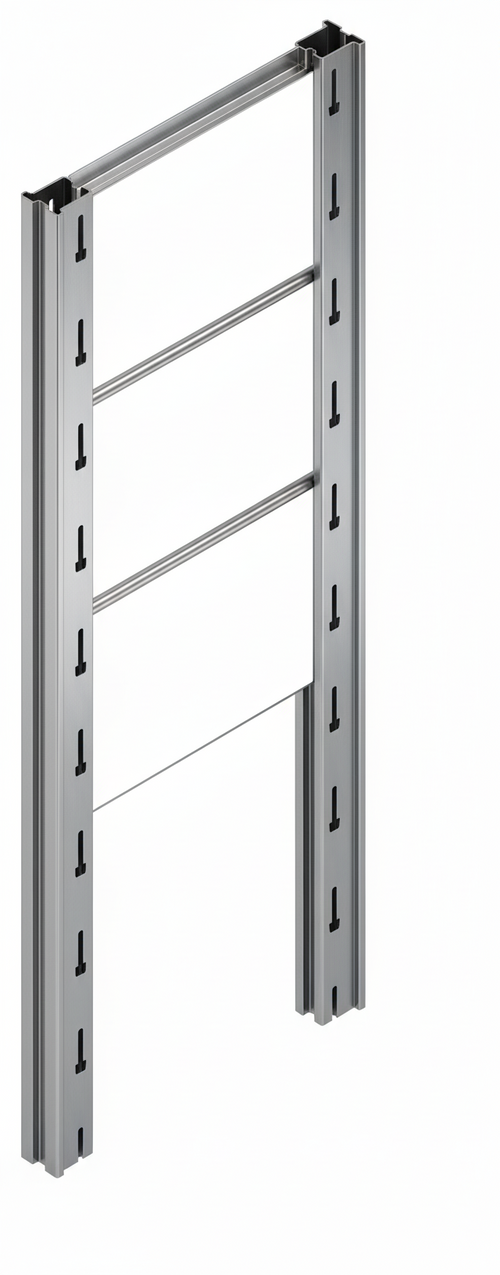 Tamponatura laterale in lamiera VERNICIATA dogata per scaffalatura (PxH) cm. 60x250h