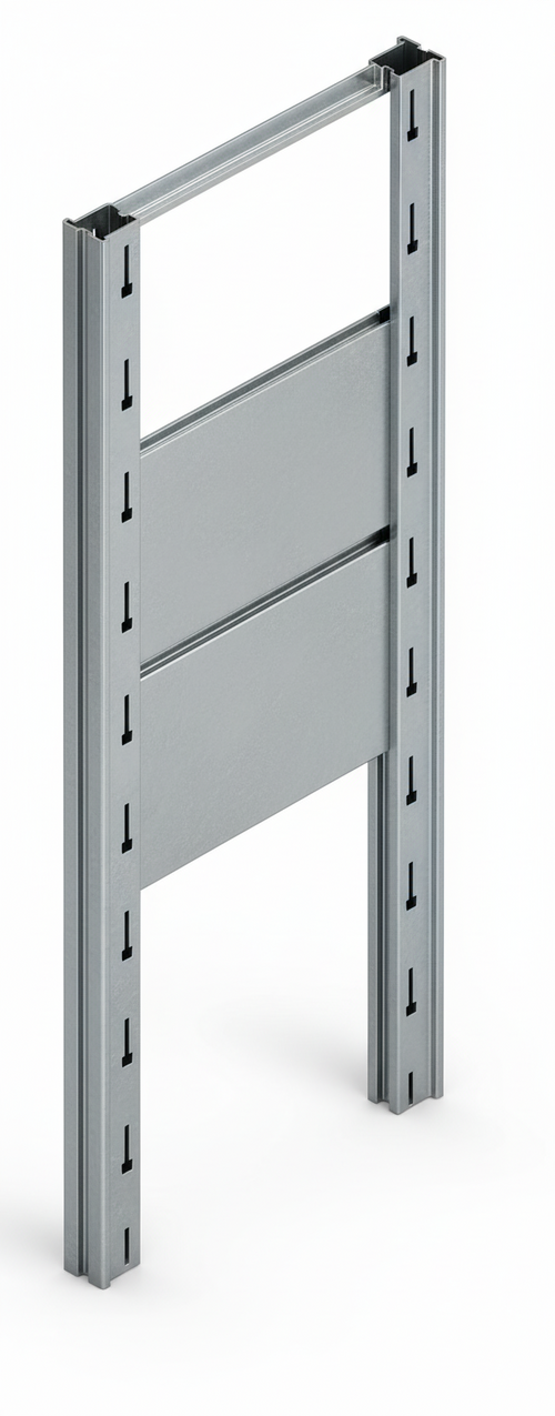 Tamponatura laterale in lamiera VERNICIATA dogata per scaffalatura (PxH) cm. 40x300h