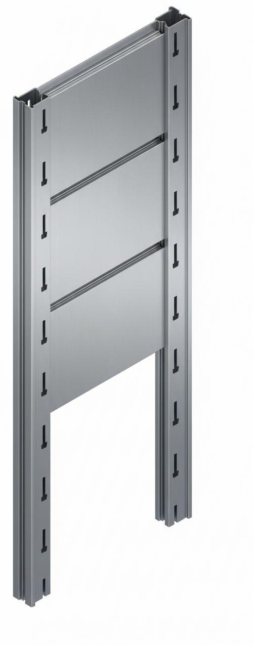 Tamponatura laterale in lamiera VERNICIATA dogata per scaffalatura (PxH) cm. 60x300h