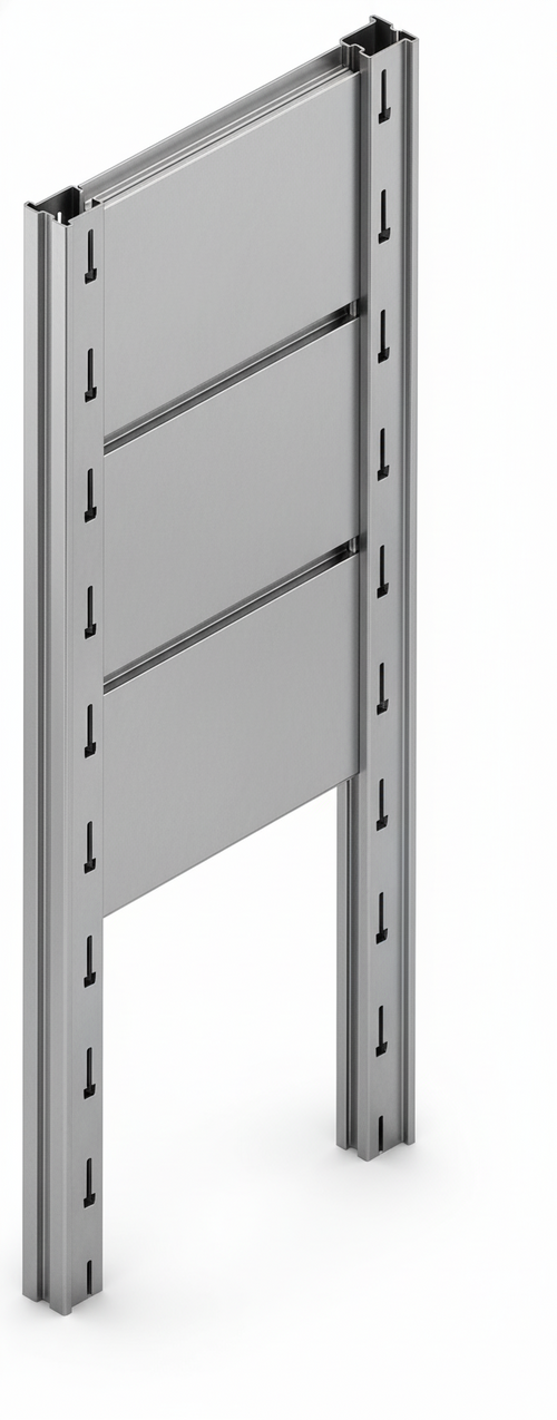 Tamponatura laterale in lamiera VERNICIATA dogata per scaffalatura (PxH) cm. 70x300h