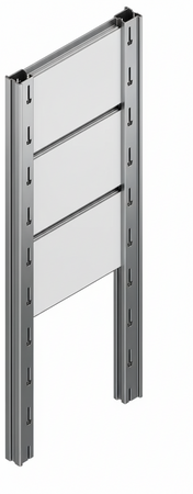 Tamponatura laterale in lamiera ZINCATA dogata per scaffalatura (PxH) cm. 50x150h