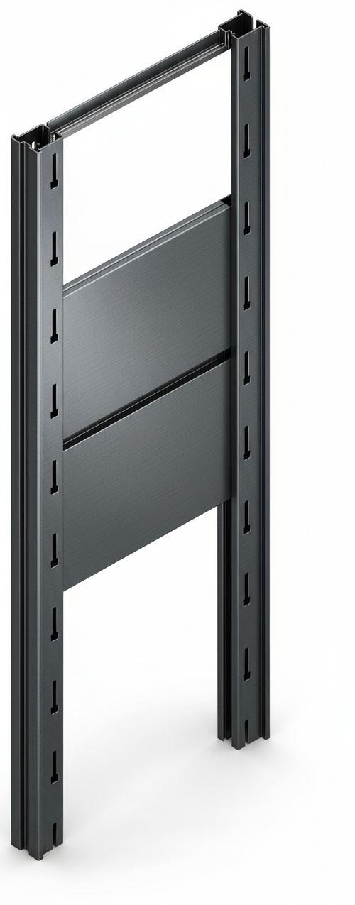 Tamponatura laterale in lamiera ZINCATA dogata per scaffalatura (PxH) cm. 40x180h