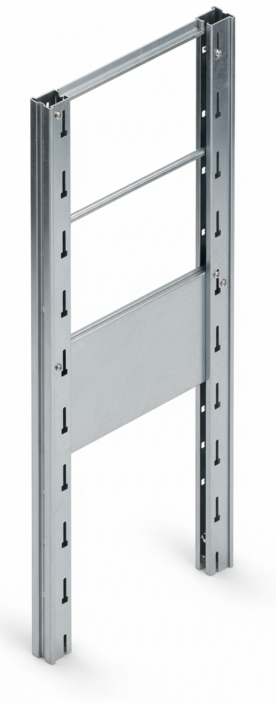 Tamponatura laterale in lamiera ZINCATA dogata per scaffalatura (PxH) cm. 50x180h