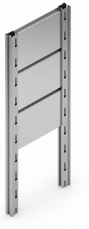 Tamponatura laterale in lamiera ZINCATA dogata per scaffalatura (PxH) cm. 60x180h