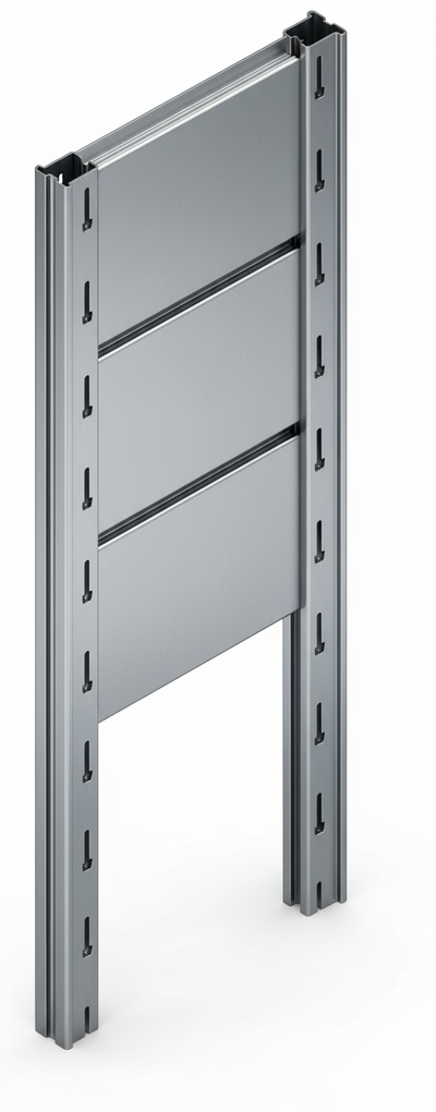 Tamponatura laterale in lamiera ZINCATA dogata per scaffalatura (PxH) cm. 80x180h