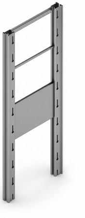 Tamponatura laterale in lamiera ZINCATA dogata per scaffalatura (PxH) cm. 30x200h