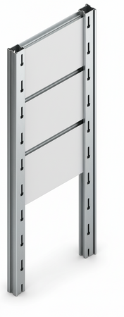 Tamponatura laterale in lamiera ZINCATA dogata per scaffalatura (PxH) cm. 40x200h