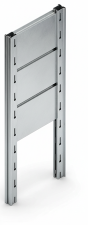 Tamponatura laterale in lamiera ZINCATA dogata per scaffalatura (PxH) cm. 50x200h