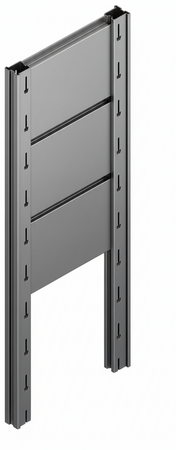 Tamponatura laterale in lamiera ZINCATA dogata per scaffalatura (PxH) cm. 80x200h