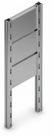 Tamponatura laterale in lamiera ZINCATA dogata per scaffalatura (PxH) cm. 40x250h