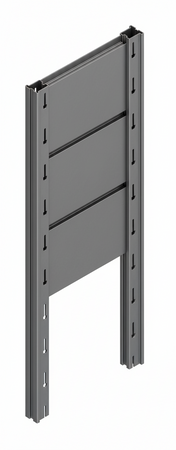 Tamponatura laterale in lamiera ZINCATA dogata per scaffalatura (PxH) cm. 60x250h