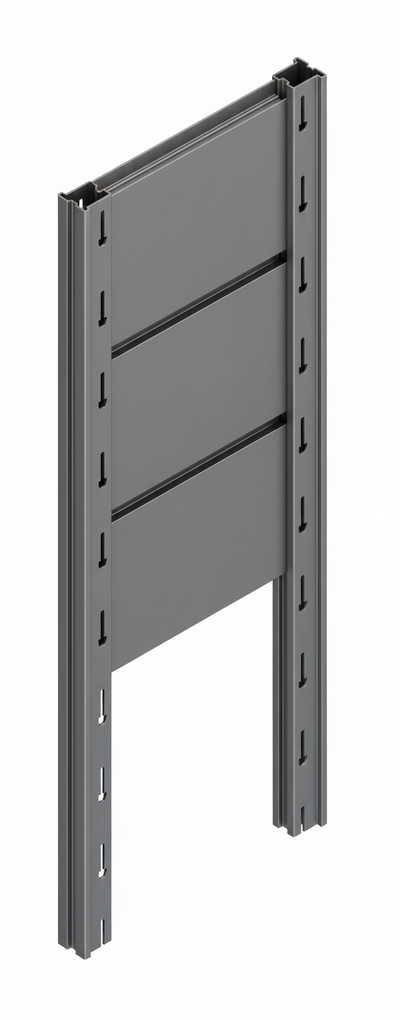 Tamponatura laterale in lamiera ZINCATA dogata per scaffalatura (PxH) cm. 60x250h